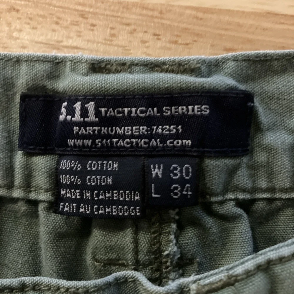 511 Tactical Cargo Pants Mens 30x34 Canvas Straight Fit Outdoor Elastic Waist